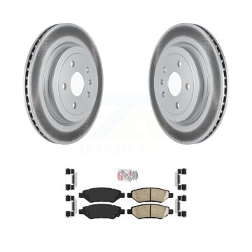 Rear Coated Disc Brake Rotors And Ceramic Pads Kit For Cadillac CTS KGA-105370