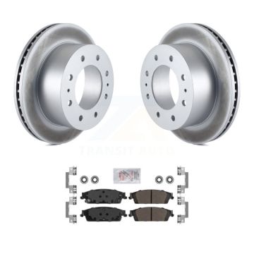 Rear Coated Disc Brake Rotors And Semi-Metallic Pads Kit For Chevrolet Suburban KGA-105381