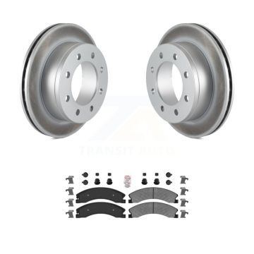 Rear Coated Disc Brake Rotors And Semi-Metallic Pads Kit For Chevrolet Express 4500 KGA-105388
