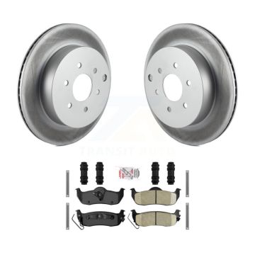 Rear Coated Disc Brake Rotors And Ceramic Pads Kit For 2004 Nissan Pathfinder From 08 04 KGA-105398
