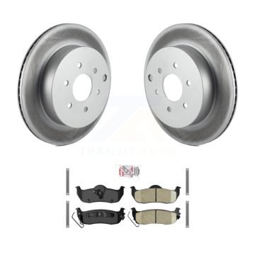 Rear Coated Disc Brake Rotors And Ceramic Pads Kit For 2004 Nissan Pathfinder From 08 04 KGA-105399