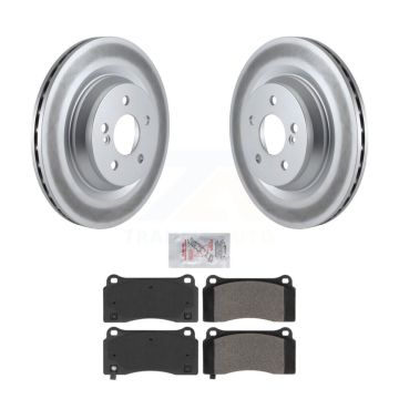 Rear Coated Disc Brake Rotors And Semi-Metallic Pad Kit For 2011-2014 Mercedes-Benz CL550 KGA-105443