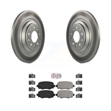 Rear Coated Brake Rotors Ceramic Pad Kit For Jeep Cherokee With Dual Piston Front Caliper KGA-105454