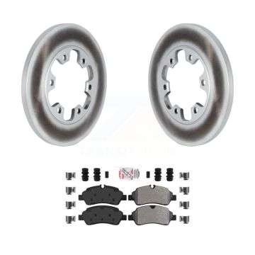 Rear Coated Brake Rotor & Semi-Metallic Pad Kit For Ford Transit-350 HD With 6 Lug Wheels KGA-105458