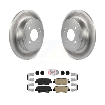 Rear Coated Disc Brake Rotors And Ceramic Pads Kit For 2011 Hyundai Accent KGA-105464