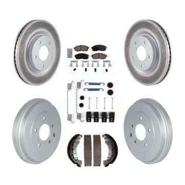 Front Rear Brake Rotor Ceramic Pad & Coated Drum Kit (7Pc) For Nissan Sentra Turbocharged KGA-105483