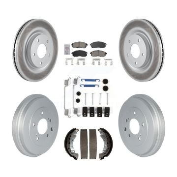 Front Rear Brake Rotor Ceramic Pad & Coated Drum Kit (7Pc) For Nissan Sentra Turbocharged KGA-105484