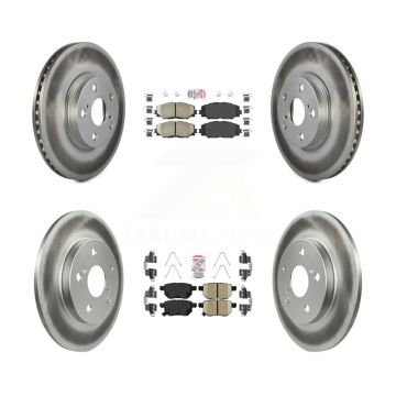 Front Rear Ceramic Pads And Coated Disc Brake Rotors Kit For Toyota Matrix KGA-105599