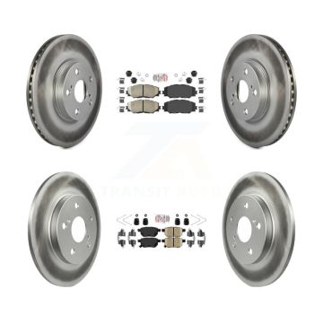 Front Rear Ceramic Pads And Coated Disc Brake Rotors Kit For Toyota Matrix KGA-105600