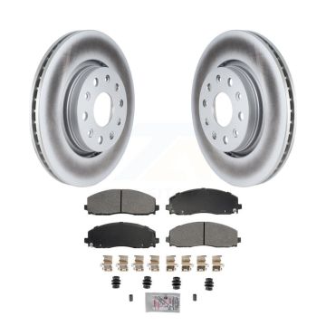 Front Coated Disc Brake Rotors And Semi-Metallic Pads Kit For Jeep Wrangler Gladiator KGA-105615