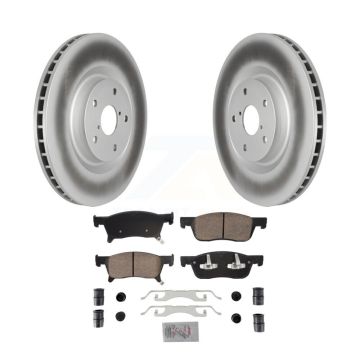 Front Coated Disc Brake Rotors And Ceramic Pads Kit For 2019-2024 Subaru Ascent KGA-105619