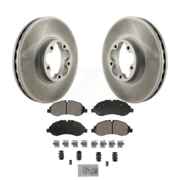 Front Coated Disc Brake Rotors And Semi-Metallic Pads Kit For Ford Transit-350 HD KGA-105620