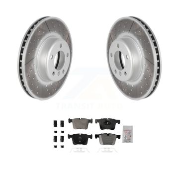 Front Coated Disc Brake Rotors And Semi-Metallic Pads Kit For BMW 335i xDrive GT KGA-105623