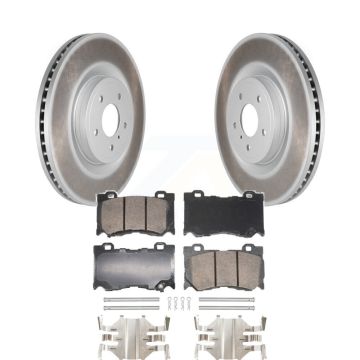 Front Coated Brake Rotors Ceramic Pad Kit For INFINITI Q50 G37 Nissan 370Z Q60 M37 FX50 Z KGA-105627