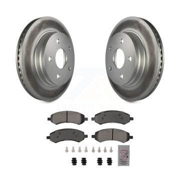 Front Coated Brake Rotors Semi-Metallic Pad Kit For Ram 1500 Classic Dodge Chrysler Aspen KGA-105630