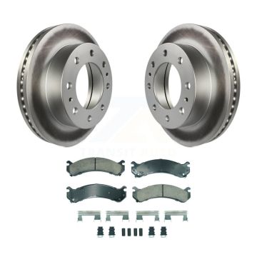 Front Coated Brake Rotors Ceramic Pad Kit For GMC Chevrolet Savana 3500 Express Sierra HD KGA-105631