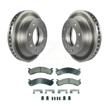 Front Coat Brake Rotors Ceramic Pad Kit For GMC Chevrolet Sierra 2500 HD Silverado Savana KGA-105632