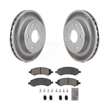Front Coat Disc Brake Rotors Semi-Metallic Pad Kit For Dakota Dodge Ram Mitsubishi Raider KGA-105636