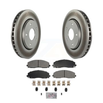 Front Coated Disc Brake Rotors And Semi-Metallic Pads Kit For Dodge Grand Caravan KGA-105639