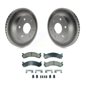Front Coated Disc Brake Rotors Ceramic Pad Kit For 2006 Chevrolet Express 2500 GMC Savana KGA-105643