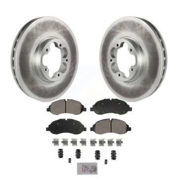 Front Coat Brake Rotor Semi-Metallic Pad Kit For Ford Transit-250 Transit-150 Transit-350 KGA-105644