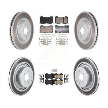 Front Rear Ceramic Pad Coat Brake Rotor Kit For 09-13 INFINITI G37 RWD With Brembo Brakes KGA-105646