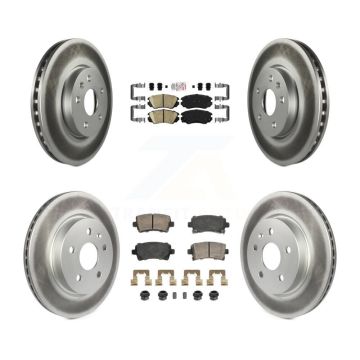 Front Rear Ceramic Pad & Coated Disc Brake Rotors Kit For Chevrolet Malibu Buick LaCrosse KGA-105650