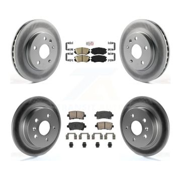 Front Rear Ceramic Pads And Coated Disc Brake Rotors Kit For Chevrolet Malibu Limited KGA-105653