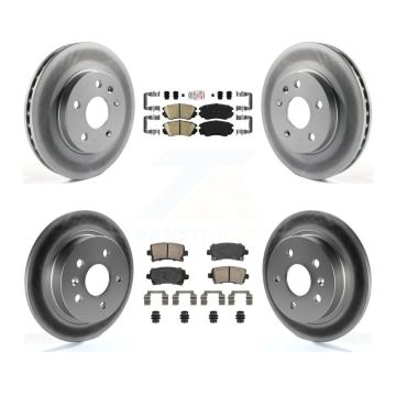Front Rear Ceramic Pads And Coated Disc Brake Rotors Kit For Chevrolet Malibu Limited KGA-105654