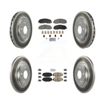 Front Semi-Metallic Rear Ceramic Pad Coat Brake Rotor Kit For Dodge Grand Caravan Journey KGA-105669