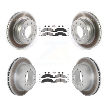 Front Rear Semi-Metallic Pad Coat Brake Rotors Kit For Ram Dodge Sterling Truck 4500 5500 KGA-105670
