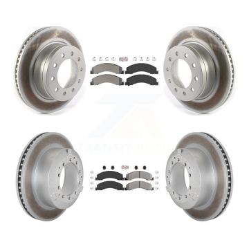 Front Rear Semi-Metallic Pad Coat Brake Rotors Kit For Ram Dodge Sterling Truck 4500 5500 KGA-105671