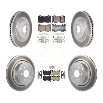 Front Rear Ceramic Pad Coated Brake Rotors Kit For INFINITI FX50 With Dual Piston Caliper KGA-105678
