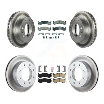 Front Rear Ceramic Pad Coat Brake Rotor Kit For Chevrolet GMC Sierra 2500 HD Silverado H2 KGA-105696