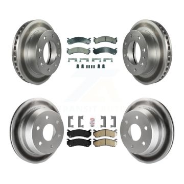 Front Rear Ceramic Pad Coat Brake Rotors Kit For Chevrolet Silverado 2500 HD Suburban GMC KGA-105698