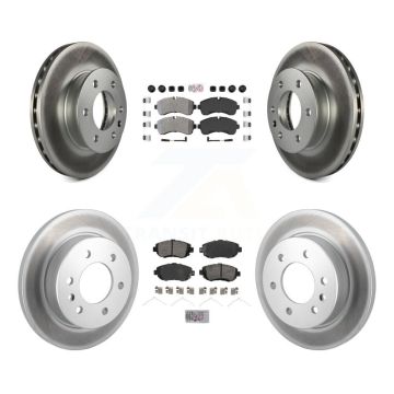 Front Rear Semi-Metallic Pad Coated Brake Rotors Kit For Mercedes-Benz Sprinter 2500 3500 KGA-105710
