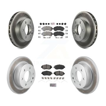 Front Rear Semi-Metallic Pad Coated Brake Rotors Kit For Mercedes-Benz Sprinter 2500 3500 KGA-105711