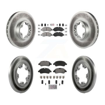 Front Rear Semi-Metallic Pad Coated Disc Brake Rotor Kit For Ford Transit-250 Transit-150 KGA-105715