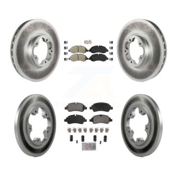 Front Rear Semi-Metallic Pad Coated Disc Brake Rotor Kit For Ford Transit-250 Transit-150 KGA-105716