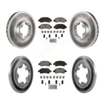 Front Rear Semi-Metallic Pad Coated Disc Brake Rotor Kit For Ford Transit-250 Transit-150 KGA-105717