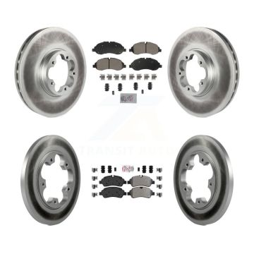 Front Rear Semi-Metallic Pad Coated Disc Brake Rotor Kit For Ford Transit-250 Transit-150 KGA-105718