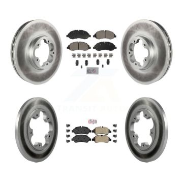 Front Rear Semi-Metallic Pad Coated Disc Brake Rotor Kit For Ford Transit-250 Transit-150 KGA-105719