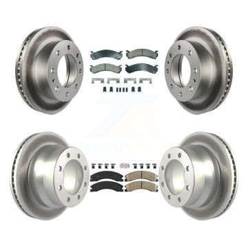 Front Rear Ceramic Pad Coated Disc Brake Rotors Kit For Chevrolet Express 4500 GMC Savana KGA-105731