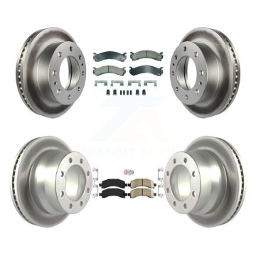 Front Rear Ceramic Pads And Coated Disc Brake Rotors Kit For Chevrolet Express 4500 KGA-105737