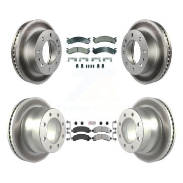 Front Ceramic Rear Semi-Metallic Pad Coat Disc Brake Rotor Kit For Chevrolet Express 4500 KGA-105738