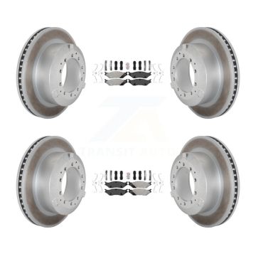 Front Rear Semi-Metallic Pad Coated Brake Rotor Kit For International TerraStar IC AE Bus KGA-105744