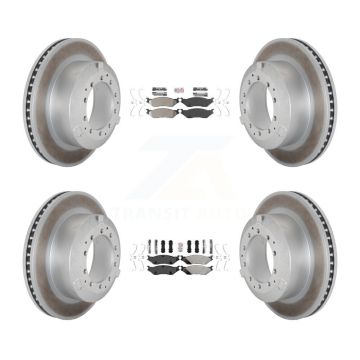 Front Rear Semi-Metallic Pad Coated Brake Rotor Kit For International TerraStar IC AE Bus KGA-105745