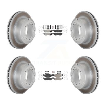 Front Rear Semi-Metallic Pad Coated Brake Rotor Kit For International TerraStar IC AE Bus KGA-105746
