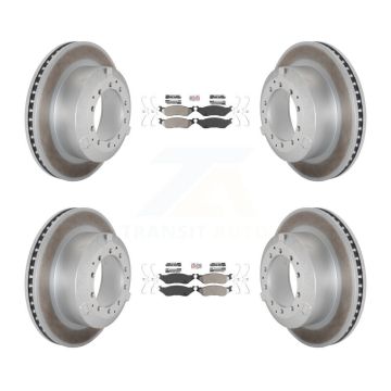 Front Rear Semi-Metallic Pad Coated Brake Rotor Kit For International TerraStar IC AE Bus KGA-105747