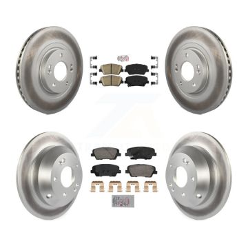 Front Rear Ceramic Pad Coated Disc Brake Rotor Kit For Hyundai Santa Fe Sport Kia Sorento KGA-105762